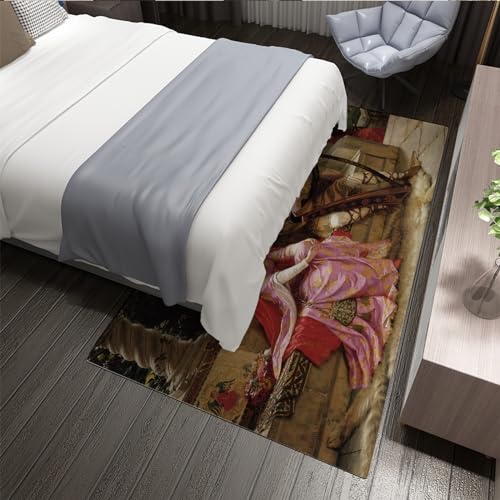 Tapis doux lavable imprimé style baroque contemporain 180x240