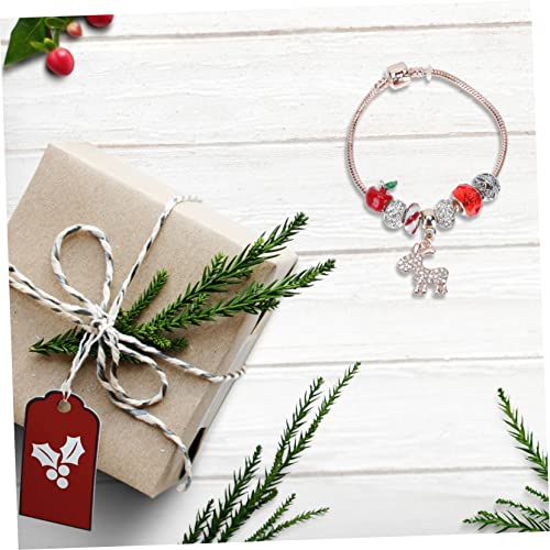 ABOOFAN 5 pcs Bangle Xmas Favors Christmas Chain Cartoon Reindeer Party Diamond Kids Cm Bracelet Elk