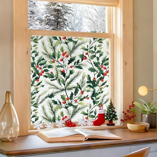 Vinilo Decorativo para Ventanas Christmas Stained Glass 17.5 x 78.7 in miniatura 1