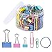 Produktbild Foldback Klammern Vielzweckklammern Büroklammern 240 Stück Büro Organizer Binder Clips Bunt, Papierklammern für Notizen Briefpapier Clip Bürobedarf mit Box Farblich Sortiert