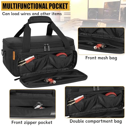 Image of Padded Mixer Carry Bag Fits Behringer X-AIR Series Mixers（ XR12，XR16，XR18）, L 14.6 inch x W 7.5 inch x H 6.7 inch Black