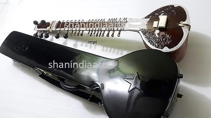 Image of SITAR PROFESSIONAL CONCERT QUALITY PT. RAVI SHANKAR STYLE AMAZING SOUND WELL SEASONED TUN WOOD,WITH FIBER BOX,EXTRA STRING AND MIZRAB