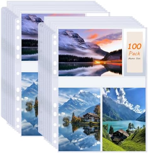 Photo Pockets Amazon.com : 100 Pack Photo Sleeves Holds 600 4