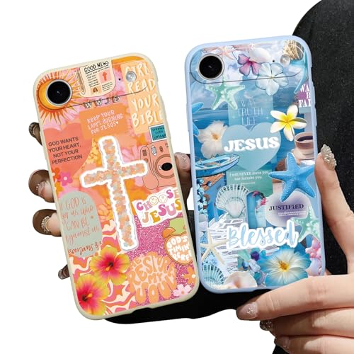 Zrutru 2 Pack Aesthetics Jesus Collage Phone Cases for ‌iPhone Air‌ Case Shockproof Soft Protective for Women Girls Phone Cover Funda for ‌iPhone Air‌ 6.5 Inch