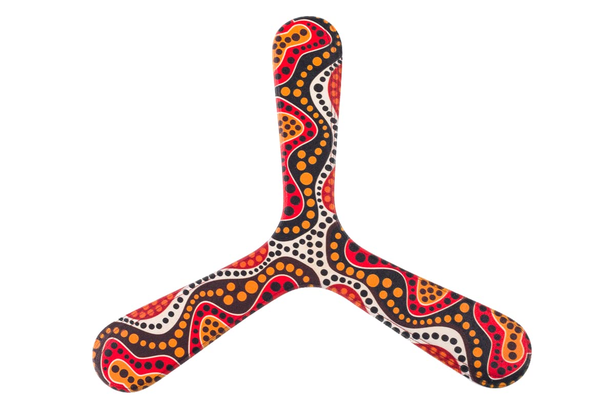 Boomerang en bois débutant Ozzie : jeu de lancer extérieur traditionnel et stable