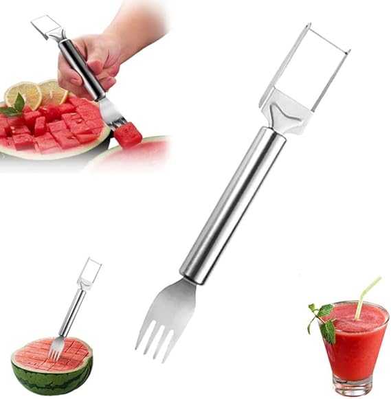 Amazon.com | 2-in-1 Stainless Steel Fruit Cutter, Upgraded Watermelon ...