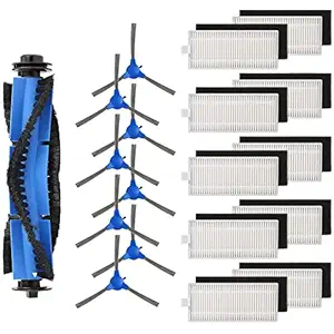 isinlive Replacement Parts Compatible eufy RoboVac 11S RoboVac 30 RoboVac 30C RoboVac 15C RoboVac 12 RoboVac 35C RoboVac 15T Accessory, 19 Pack (10 Filters + 8 Side Brushes + 1 Rolling Brush)