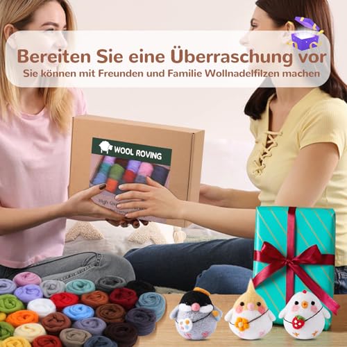 Reovin Filzwolle Starterset 30 Farben – Bild 6