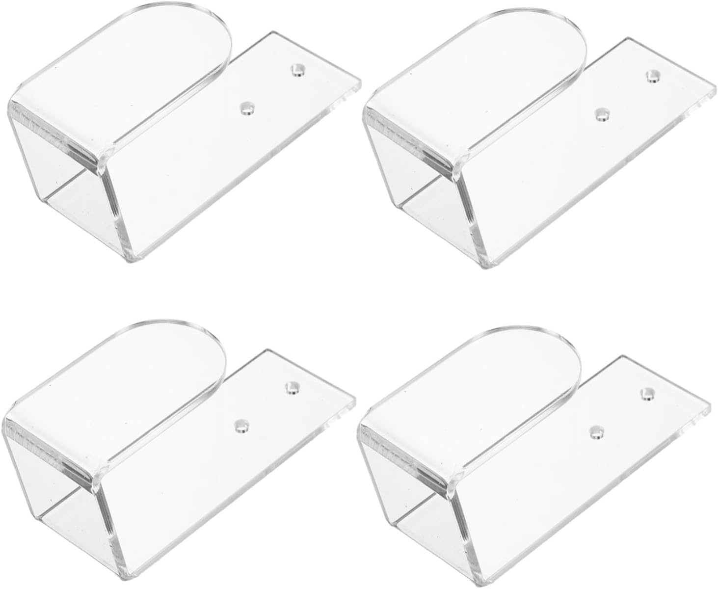 Martial Arts Championship Belt Display Stand Set of 4, Acrylic Wrestling and Boxing Belt Holder Rack for Home, Gym, and Sports Park Wall Showcase