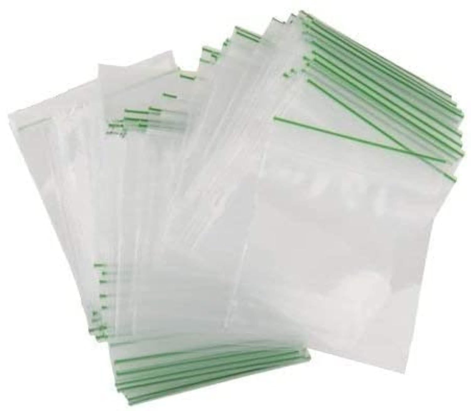 100 Grip Seal Bags 150 x 150mm | Reusable Strong Zip Lock | Small Clear Resealable Plastic Bags | Polythene Packaging for Food Storage, Jewellery - by FOGG Supplies (150 x 150)