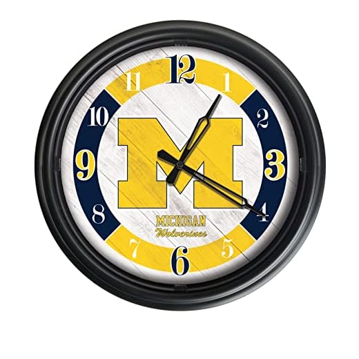 Holland Bar Stool Co. University of Michigan Indoor/Outdoor LED Wall Clock