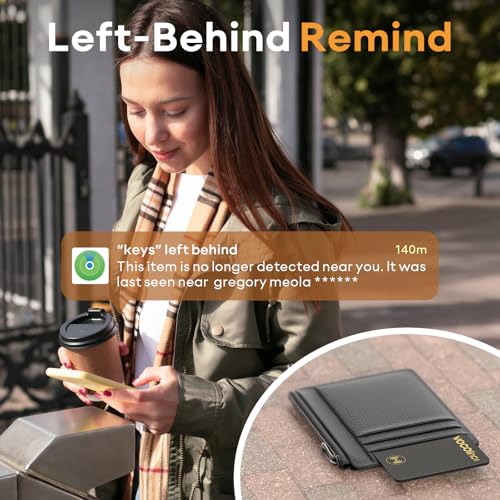 [Apple MFi Certified] VOCOlinc Air Card Tag Rechargeable Wallet Tracker 1.6mm 1 Pack, Item Finder Work with Apple Find My APP (iOS Only, Android not Supported), Bluetooth Locator for Luggage, Suitcase by VOCOlinc - Image 6