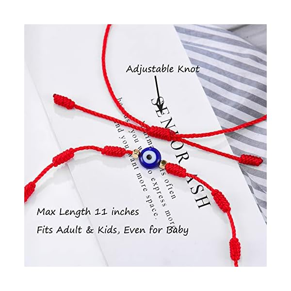 Tarsus-Ver3-Evil-Eye-7-Knot-Lucky-Bracelets-Adjustable-Red-String-Amulet-for-Women-Men-Little-Boys-Girls Tarsus 7 Knots Kabbalah Red String Bracelet Protection Evil Eye Bracelets for Women Men