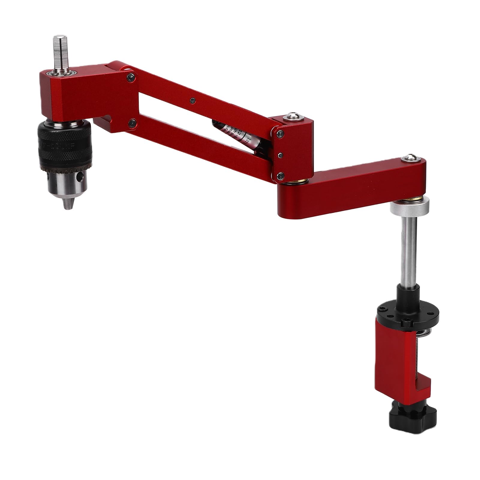 Eujgoov Supporto per Braccio Toccante Supporto a Sbalzo Leggero in Lega di Alluminio Rosso Profilo CNC a Sbalzo Leggero per Trapano a Mano Strumento Orizzontale e Verticale
