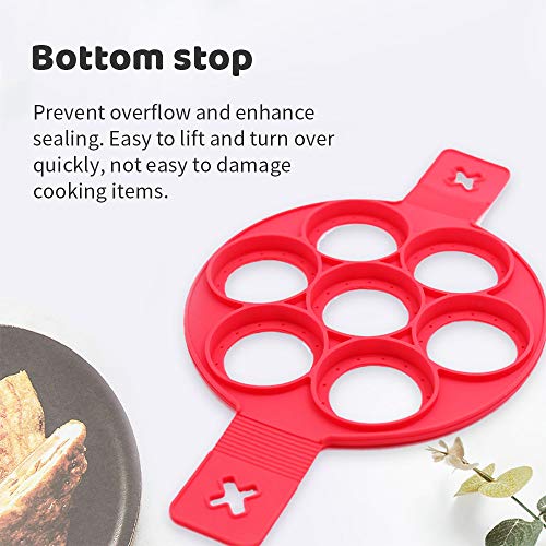 Foto von ZoneYan Nonstick Pfannkuchen Form, Pfannkuchen Form Silikon, Nonstick Silikon Ei Ring Pfannkuchen Form, Pfannkuchen Maker Silikon, Wiederverwendbare Omelette Kuchenform, Ring Former(3er-Pack)