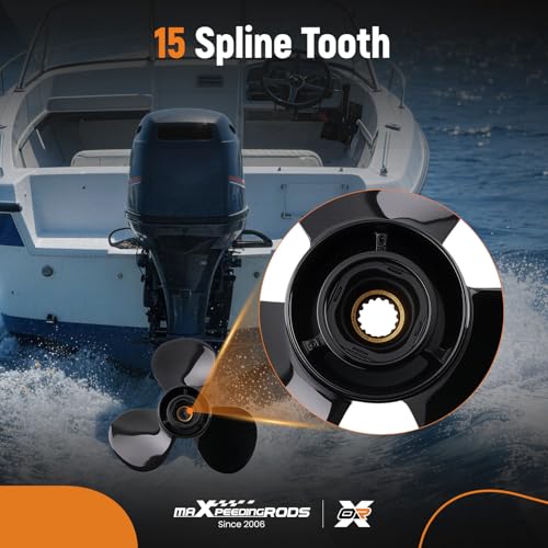 Image of maXpeedingrods 14 X 13 Aluminum Boat Propeller for Mercury Engines 60HP 75HP 80HP 90HP 100HP 115HP 125HP, 15 Spline Tooth 3 Blades, RH, Parts No# 48-77340A45