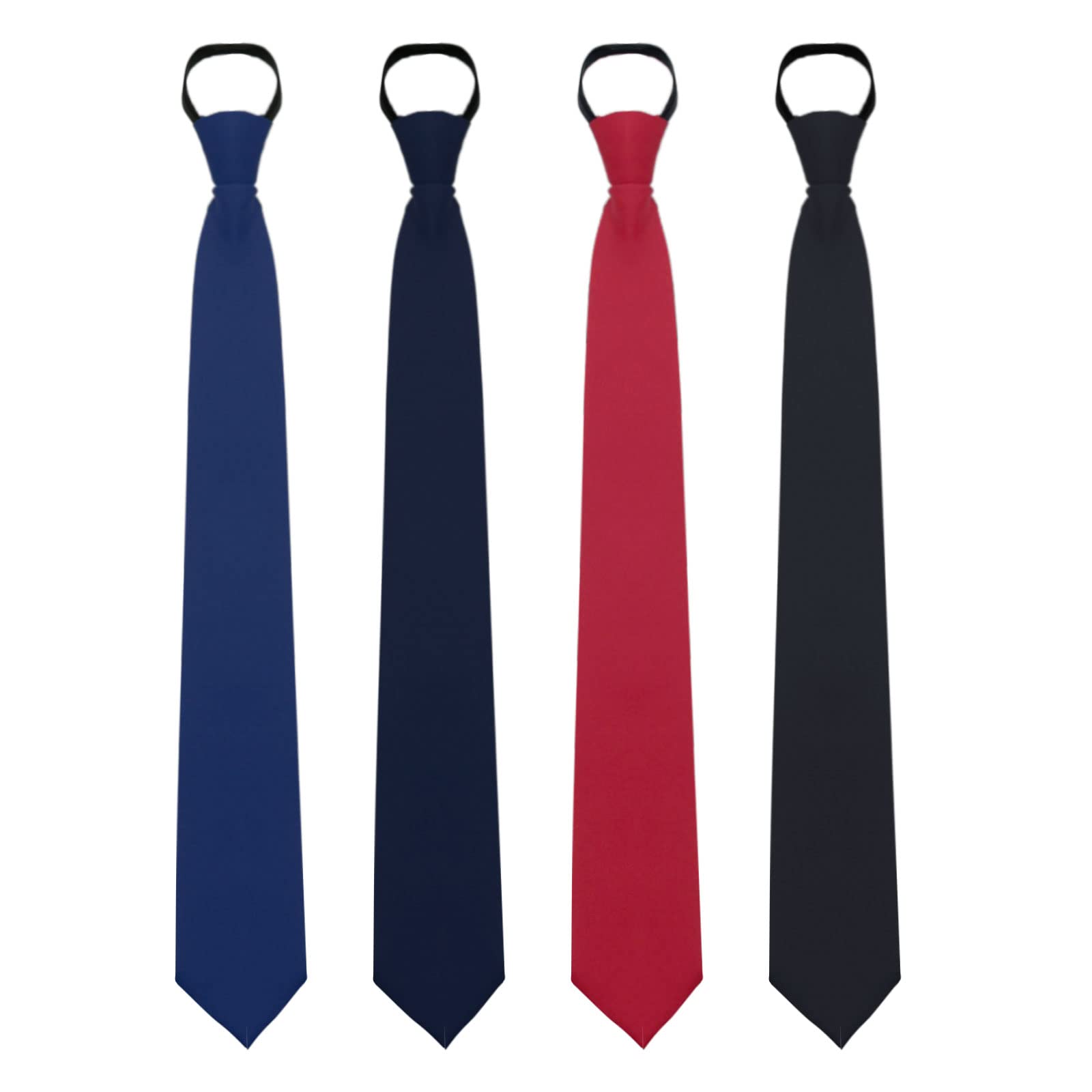 Mantieqingway Pre-tied Adjustable Zipper Neck Ties for Men 3.15' 'Mens Necktie for Office Graduation School Uniforms