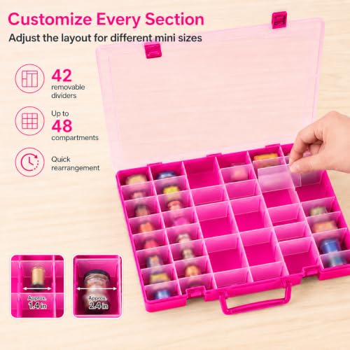 FULLCASE Case Compatible with 5 Surprise for Mini Brands Toys Series 1-4 Mystery Capsule Storage, for Mini Mart Collection Organizer for Collectibles(Case Only) (Red) by FULLCASE - Used condition - Image 2