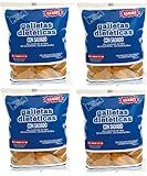 Galletas con Salvado Dietéticas (Pack 4 x 300g) | Veganas, Sin Azúcar Añadida | Alto Contenido en Fibra, Favorece Bienestar Digestivo | Snack Saludable, Desayuno Light, Apto Dieta Control Peso