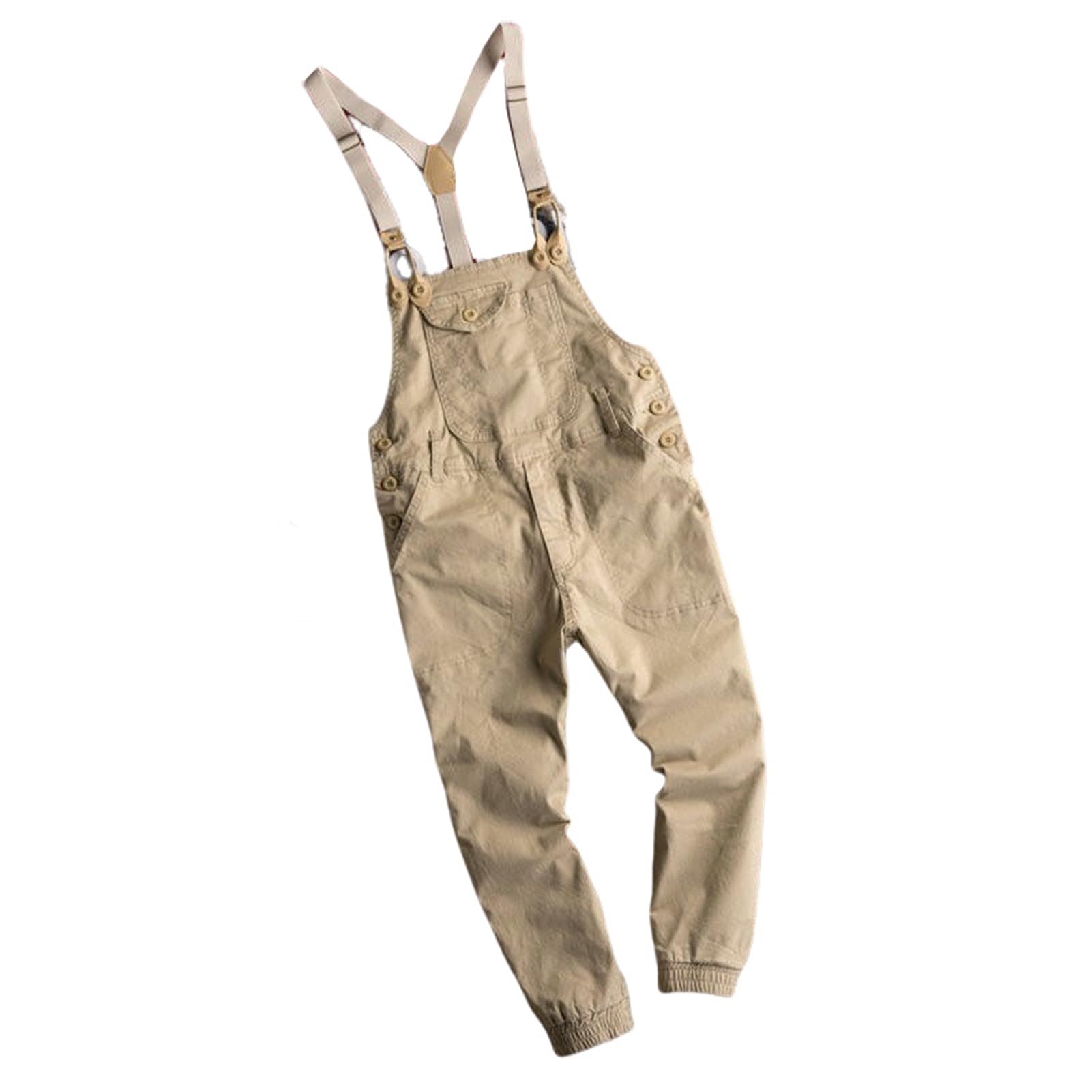 Monos estilo japonés de hombre con diseño cropped monocolor azul 4