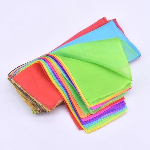 MOMOMAGE Rainbow Silk Streamer Multicolor Magic Tricks Funny Stage Magic Gimmick Props Accessories S
