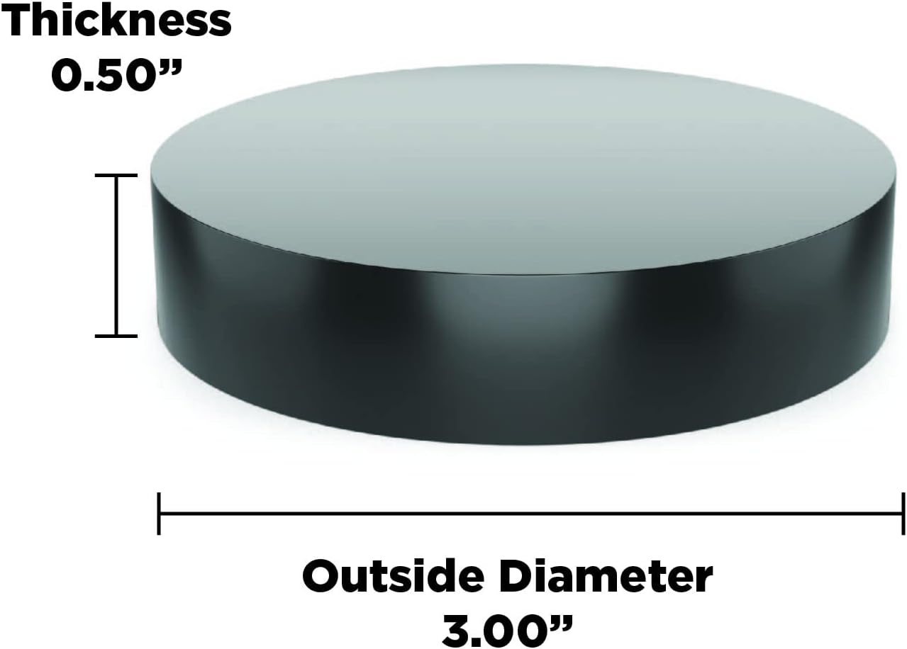 Isolate It: Sorbothane Vibration Isolation Circular Disc Pad .5" (1.27cm) Thick x 3" (7.62cm) Dia. 30 Duro - 4 Pack