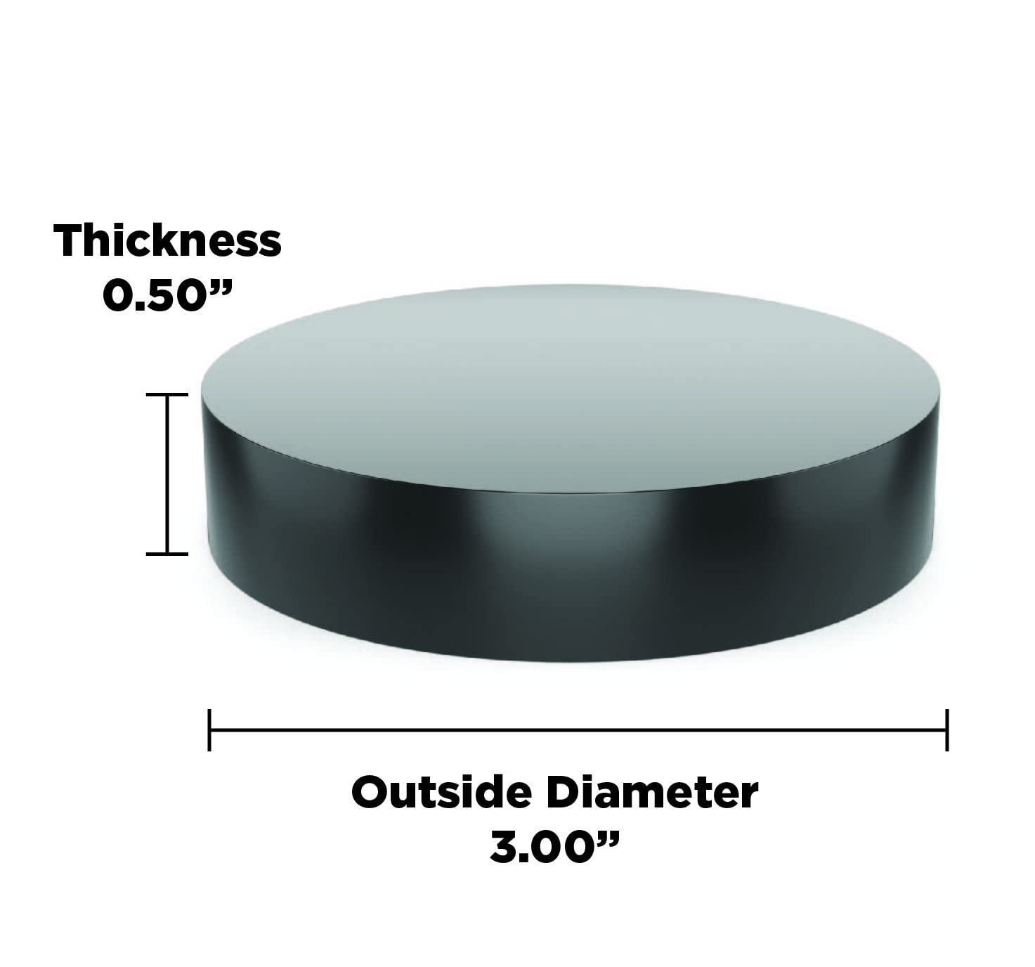 Isolate It: Sorbothane Vibration Isolation Circular Disc Pad .5 1.27cm Thick x 3 7.62cm Dia. 50 Duro - 4 Pack product thumbnail 4