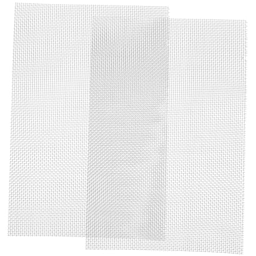 OUNONA DIY Kit 2 Stainless Steel Wire Mesh Sheets Metal Mesh Screen Mesh Sheet for DIY Crafting