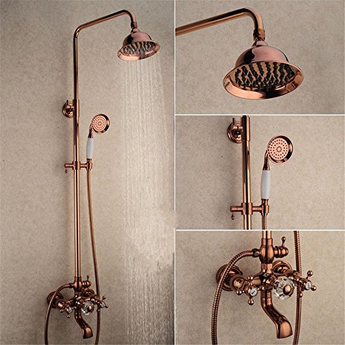 Bijjaladeva cascada grifo del fregadero del baño Todo el cobre antique rose...