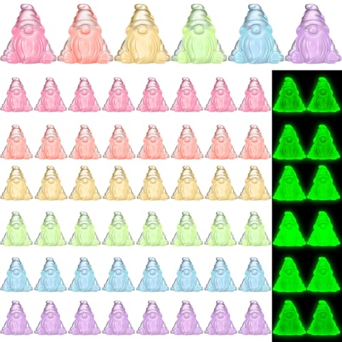 60 Figuras Mini Renos Luminiscentes de Resina para Jardín