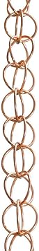 Monarch Rain Chains Pure Copper Ring Rain Chains for Gutters 8.5 ft Decorative Rainchain Outdoor Durable Heavy Duty Gutter Chain Downspout Replacement, Modern Rainchains for Outside