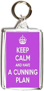 Keep Calm and have a Cunning Plan - Double Sided Large Keyring