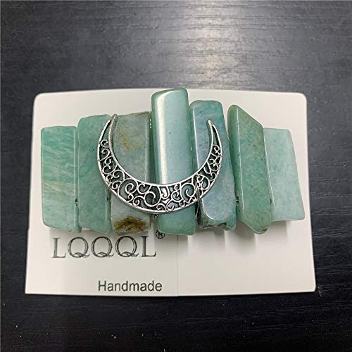 Crystal Boho Celtic Amazonite Mermaid Barrette Hair Clip For Long Hair Slide Irish Hair Accessories Mothers Day Gift (Amazonite Clip) #TOP5