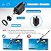 AQQA Aquarium Gravel Cleaner, 6-in-1 Electric Fish Tanks Gravel Vacuum Cleaner Set for Remove Dirt, Change Water, Wash Sand, Water Shower, Water Circulation (20W, 320GPH)