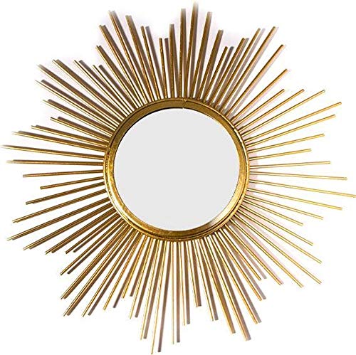 Home Styling Collection Sunburst - Espejo Redondo (Marco de Metal, 31 cm), Color Dorado