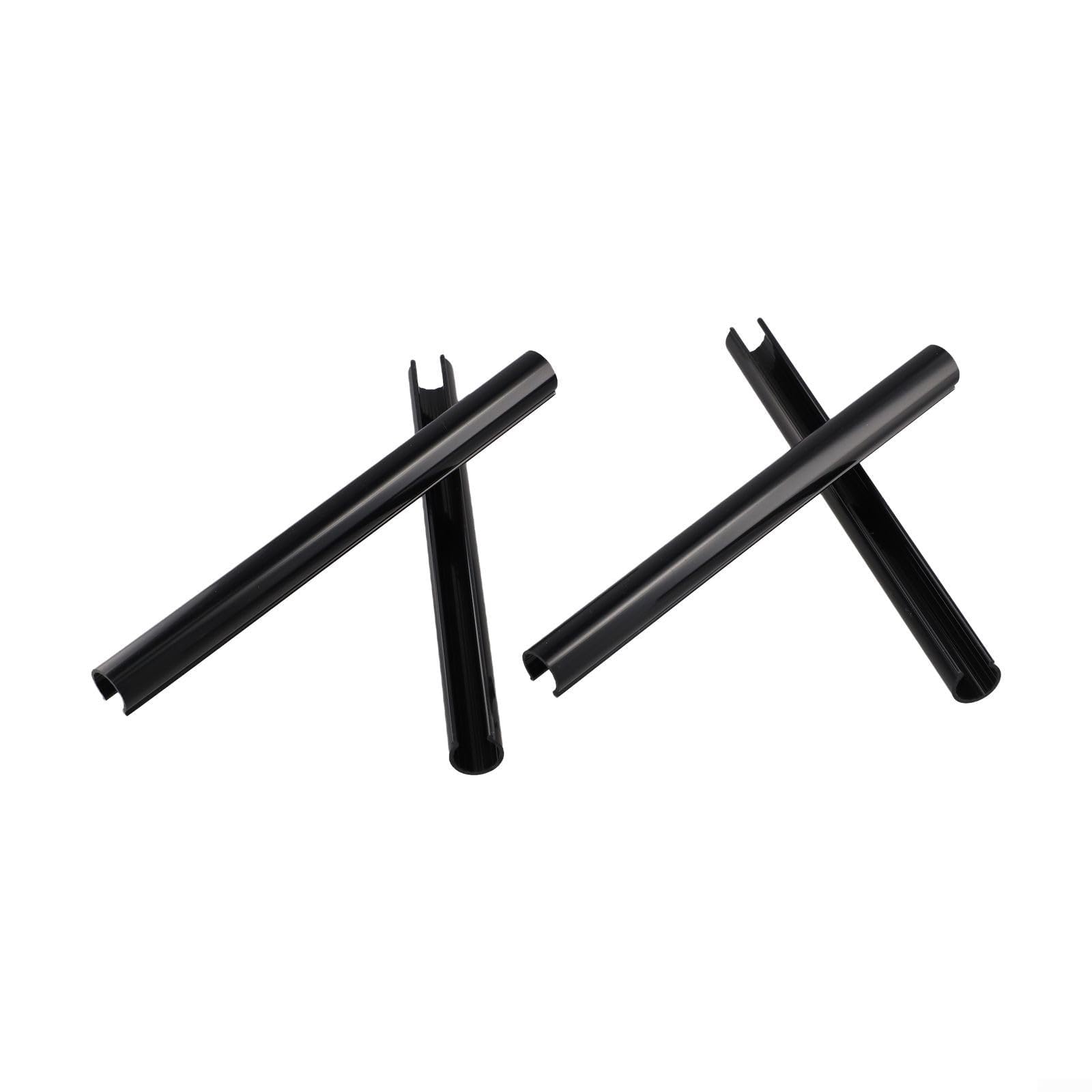 4pcs radiator pipe covers with flexible length adjustment, designed to enhance pipe appearance and simplify radiator pipe coverage (Black-200mm)