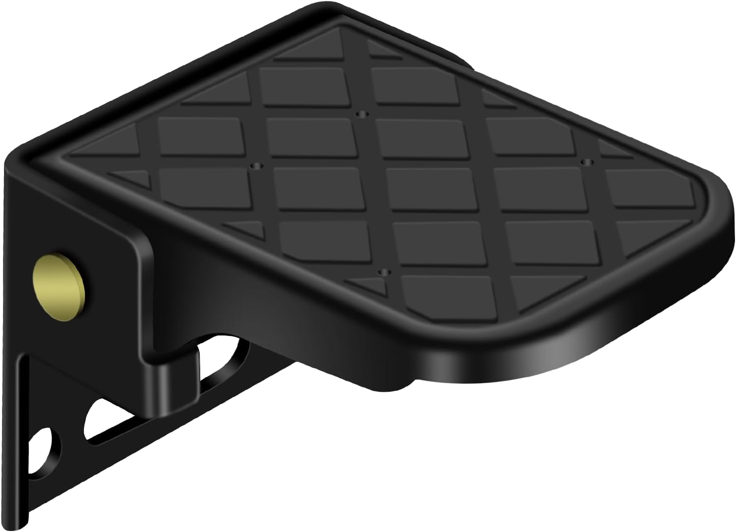 Folding Truck Bed Step,Camper Steps Folding, RV Steps, Trailer Folding Sateps, Tailgate Ladder for RV, Campers, Dump/Fatbed/Boat Trailer, Safety & Anti-Slip (2 Pack, Black)