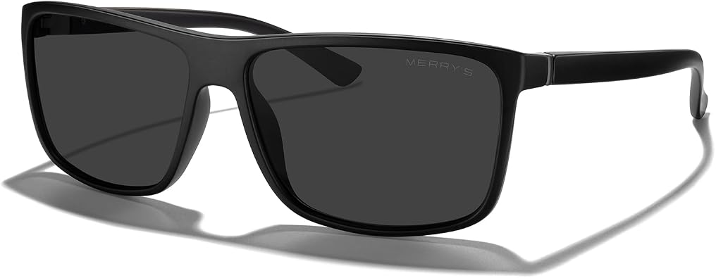 MERRYS Rectangular Polarized Sports Sunglasses for Men Women Cycling Driving Fishing UV400 Protection S8225