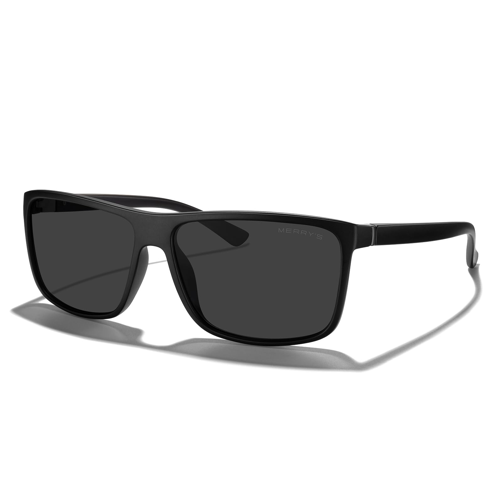 MERRY'SRectangular Polarized Sports Sunglasses for Men Women Cycling Driving Fishing UV400 Protection S8225