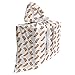 ABAKUHAUS Hot-Dog Sac Cadeau pour Fête Prénatale, Simple Delicious Food Pictogram, Pochette en Tissu Réutilisable de Fête avec 3 Rubans, 70 x 80 cm, Orange Bourgogne