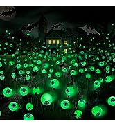 Outdoor Halloween Decorations, 2-Pack Solar Swaying Garden Lights, Scary Eyeball Solar Landscape ...