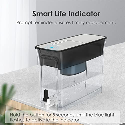 Image of Waterdrop WFD-40L-A Water Filter Dispenser, Alkaline Filtration, Black