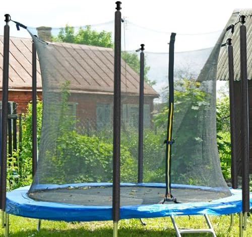 Trampoline Pole Foam Sleeves,12Pcs Pole Covers Replacement 88cm Length Waterproof Round Tube Protective Trampoline Spring Cover Padding, Foam Tubing Protective Trampoline Net Pole (Black) - 1