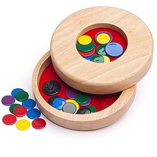Bigjigs Toys Tiddlywinks Game | Wooden Toys | Tiddly Winks | Board Games | Travel Games for Kids| Pocket Money Toys | Traditional Games | Board Games for Families