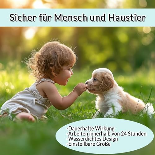 loongway Verstellbares Halsband für Hunde, natürliche und sichere Formel, sanfte Abwehrwirkung,65cm, geeignet für alle Hunde, wasserfest, Schutz bis zu 8 Monate