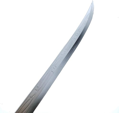 Miniatura 5 de Espada de espuma élfica medieval de fantasía de 37.5 pulgadas para colección, regalo y cosplay, plata