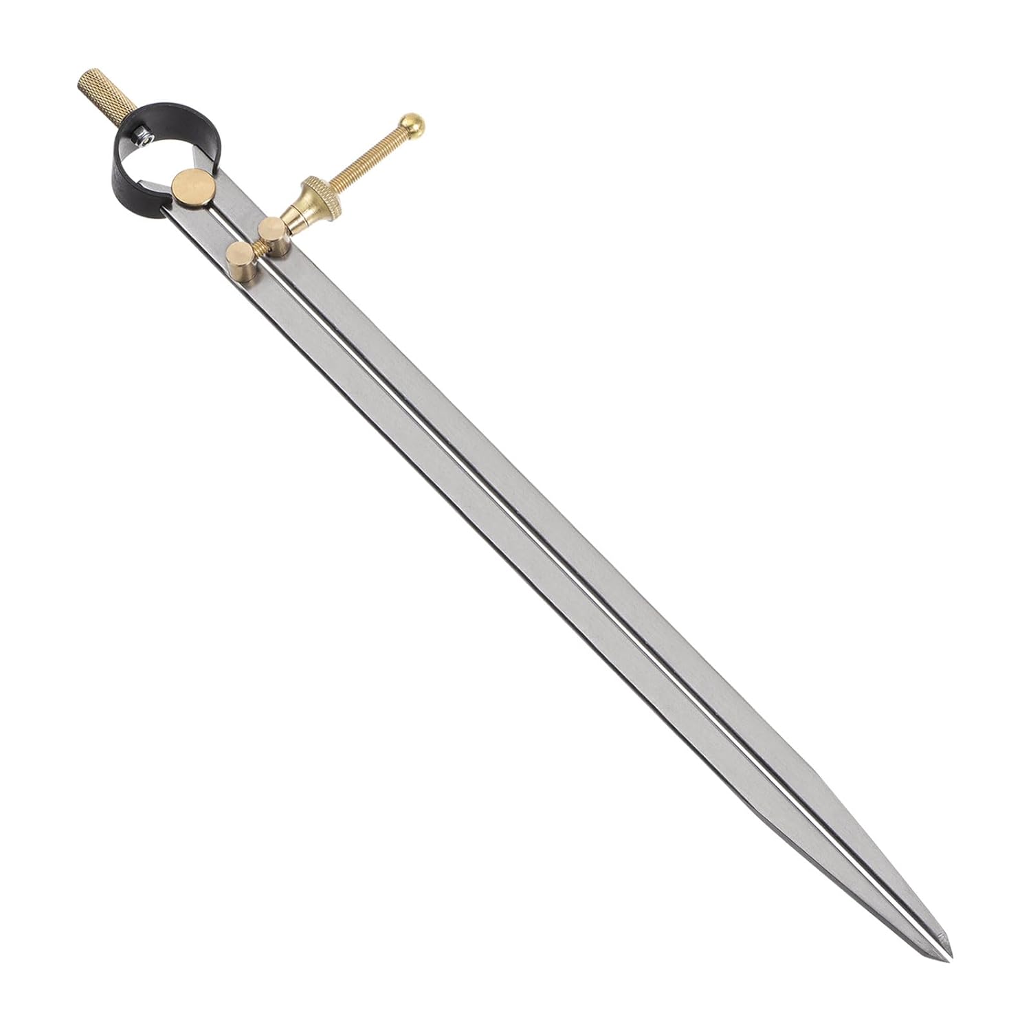 HARFINGTON Spring Joint Caliper 12 inch / 300mm Steel Spring Divider Caliper with Brass Fulcrum for Metalworking Geometry Drawing Woodworking, Flat Leg
