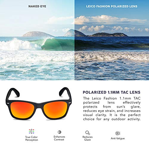 LEICO FASHION Kids Polarized Retro Sunglasses for Boys Girls Age 3-12 Shatterproof Rubberized Frame UV Protection Toddler Children Sun Glasses by LEICO FASHION - Used condition - Image 4