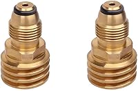 Vista 1 de Adaptador de gas propano de latón, tanque POL LP, convertido a QCC1/tipo 1 para electrodomésticos de calentador de gas, 2 uds