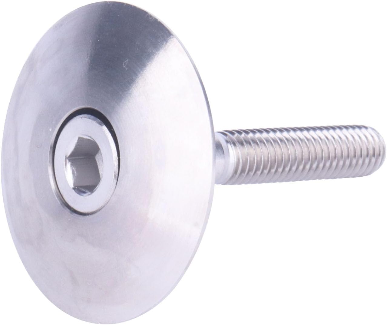 Titanium Bike Headset Top Cap 1-1/8" with Titanium Bolt M6 x 35mm MTB Bicycle Headset Stem Cover for Mountain Road Bike